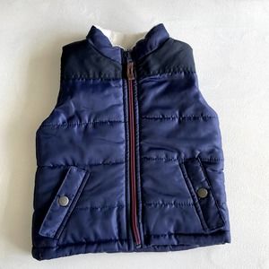 Little Lad baby navy vest 18m